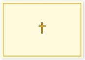 Note Card Gold Cross image