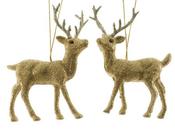 Reindeer plastic with glitter (gold) image