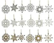 Snowflake in plywood with glitter image