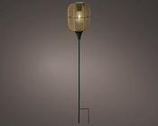 Solar wicker stake light