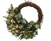 Tail grass frosted wreath wih Micro LEDs image