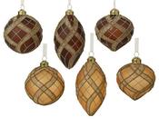 Tartan glitter baubles image