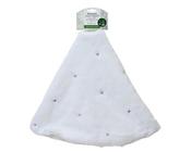 White fur Tree skirt with stars image