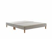 Respa King Size Divan Base - 5" Beech Barrel Screw In Legs