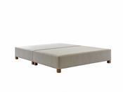 Respa Small Double Divan Base - 3" Walnut Fixed Leg