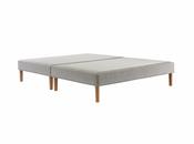 Respa Small Double Divan Base - 8" Beech Round Fixed Leg