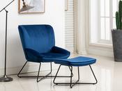 Annaghmore Teagan Chair and Stool - Blue