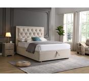 GIE Rio Gas Lift King Size Bed Base with Grace Upholstered Headboard - Beige