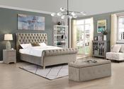 GIE Kilkenny Double Fabric Sleigh Bed - Mink