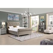 GIE Kilkenny Super King Size Fabric Sleigh Bed - Mink