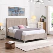 GIE Mayo Upholstered Double Bed - Beige
