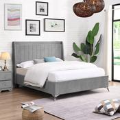 GIE Mayo Upholstered Double Bed - Grey