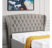 GIE Oasis Gas-Lift King Size Divan Base with Parker Headboard - Grey
