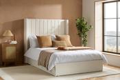 Birlea Maisey King Size Ottoman Bed - White Boucle
