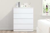 Birlea Oslo 4 Drawer Chest - White