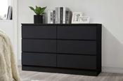 Birlea Oslo 6 Drawer Chest - Black