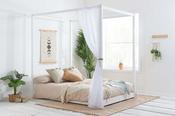 Birlea Darwin Four Poster King Size Bed Frame - White
