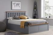 Birlea Phoenix Double Ottoman Bed Frame - Stone Grey
