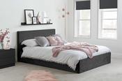 Birlea Berlin Double Ottoman Bed Frame - Black Crushed Velvet