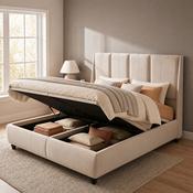 GIE Noah Gas Lift King Size Divan Base with Alex Headboard