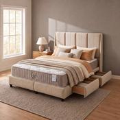 GIE Noah 4 Drawer King Size Divan Base with Alex Headboard