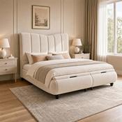 GIE Noah Gas Lift King Size Divan Base with Leo Headboard