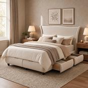 GIE Noah 4 Drawer Double Divan Base with Shay Headboard