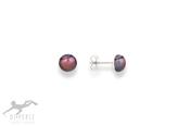 Anthracite pearl stud earrings 37930 image