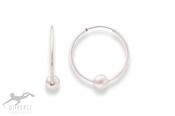 Pearl slider hoop earrings 37400 image