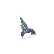 Sterling silver humming bird  brooch 38828 image
