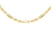 Gold Figaro Rope chain 38218