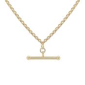 9ct gold ladys T-Bar necklace 38868 image