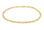 Gold Figaro Rope bracelet 38217
