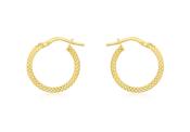 Gold 15mm Cora hoop earrings 37842