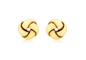 4 way knot small studs in 9ct gold 315