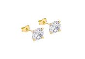 9ct gold 5mm CZ stud earrings 325