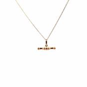 9ct gold T-bar pendant 38848 image