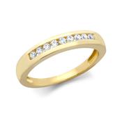 Gold white stone eternity ring 38871 image