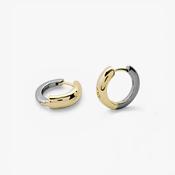 two tone small diameter hoop earrings 38799 image