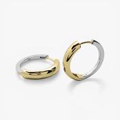 two tone medium diameter hoop earrings 38800 image