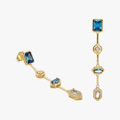 Gold tone linear drop earrings 38805 image