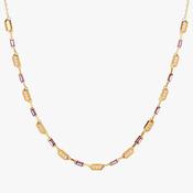 Gold tone linear lilac necklace 38811 image