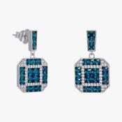 Sterling silver geometric drop earrings 38813 image