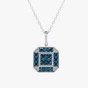 Sterling silver geometric pendant 38814 image