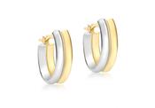 Gold two colour earrings 37575 image