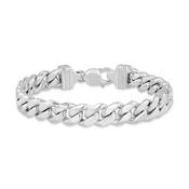 Gents chunky curb bracelet in sterling silver 38880 image