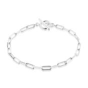 Paper link sterling silver ladys bracelet 38886 image