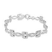 Ladys fancy D link sterling silver bracelet 38887 image