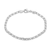 Sterling silver fancy basket bead 8"/20cm bracelet 38892 image