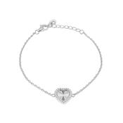 Silver Rainbow Heart ladys bracelet 38972 image